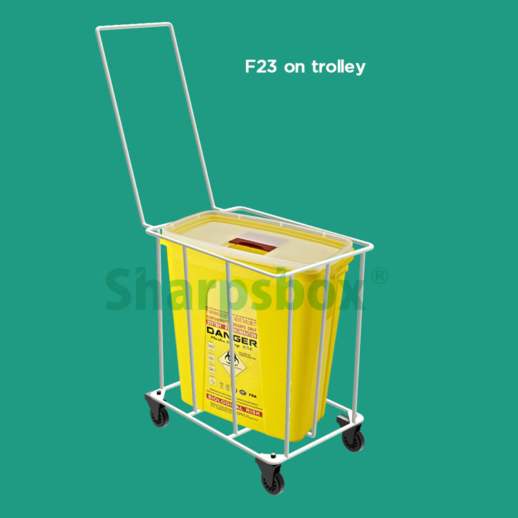 sharp container trolley,cart for sharp container,sharp box cart,trolley for sharp box